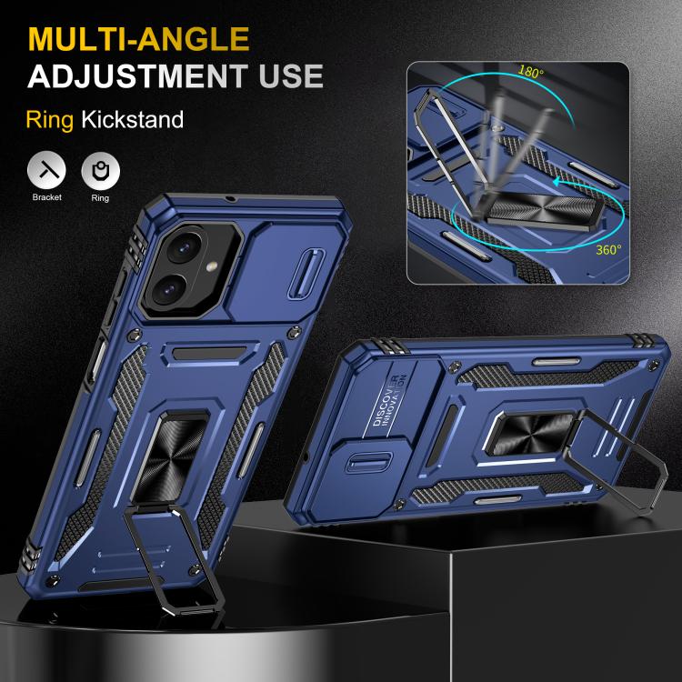 For Samsung Galaxy A07 4G Armor PC Hybrid TPU Camera Shield Phone Case