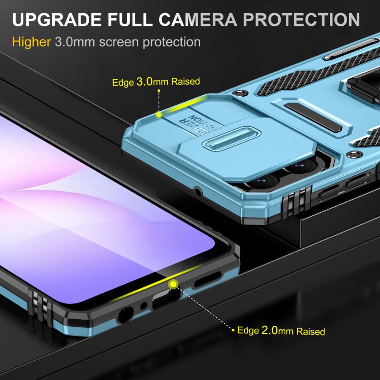 For Samsung Galaxy A07 4G Armor PC Hybrid TPU Camera Shield Phone Case