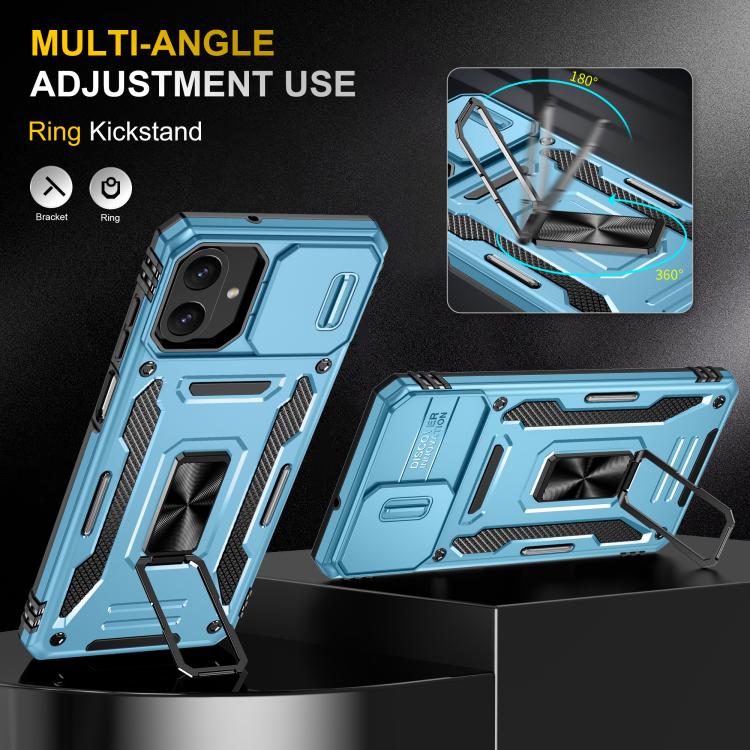 For Samsung Galaxy A07 4G Armor PC Hybrid TPU Camera Shield Phone Case