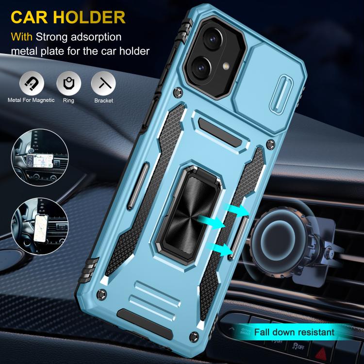 For Samsung Galaxy A07 4G Armor PC Hybrid TPU Camera Shield Phone Case