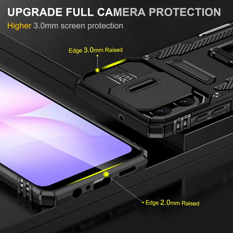 For Samsung Galaxy A07 4G Armor PC Hybrid TPU Camera Shield Phone Case