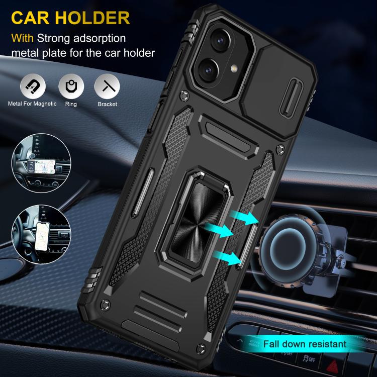 For Samsung Galaxy A07 4G Armor PC Hybrid TPU Camera Shield Phone Case