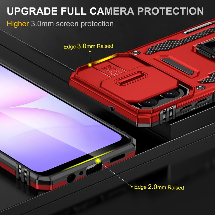 For Samsung Galaxy A07 4G Armor PC Hybrid TPU Camera Shield Phone Case
