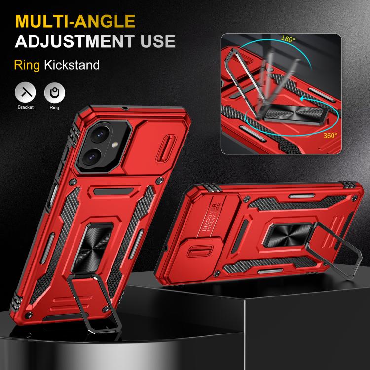 For Samsung Galaxy A07 4G Armor PC Hybrid TPU Camera Shield Phone Case