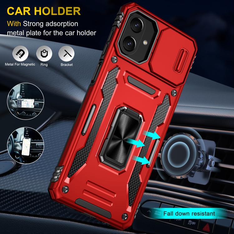 For Samsung Galaxy A07 4G Armor PC Hybrid TPU Camera Shield Phone Case
