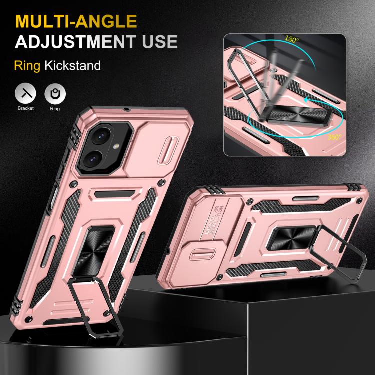 For Samsung Galaxy A07 4G Armor PC Hybrid TPU Camera Shield Phone Case
