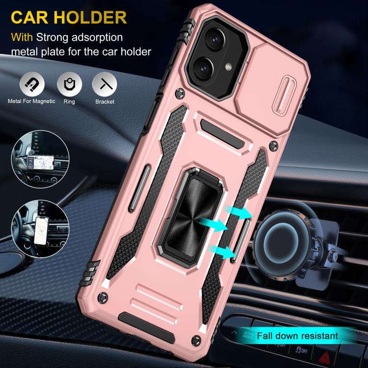 For Samsung Galaxy A07 4G Armor PC Hybrid TPU Camera Shield Phone Case