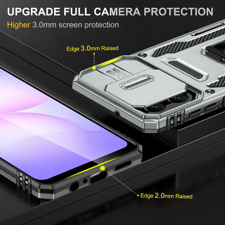 For Samsung Galaxy A07 4G Armor PC Hybrid TPU Camera Shield Phone Case