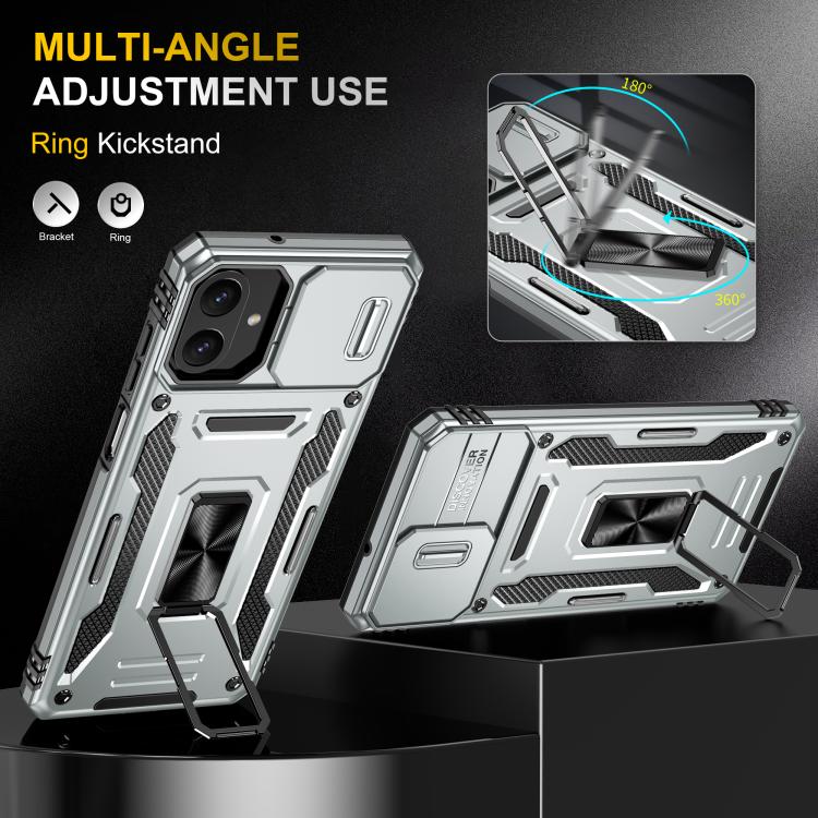 For Samsung Galaxy A07 4G Armor PC Hybrid TPU Camera Shield Phone Case