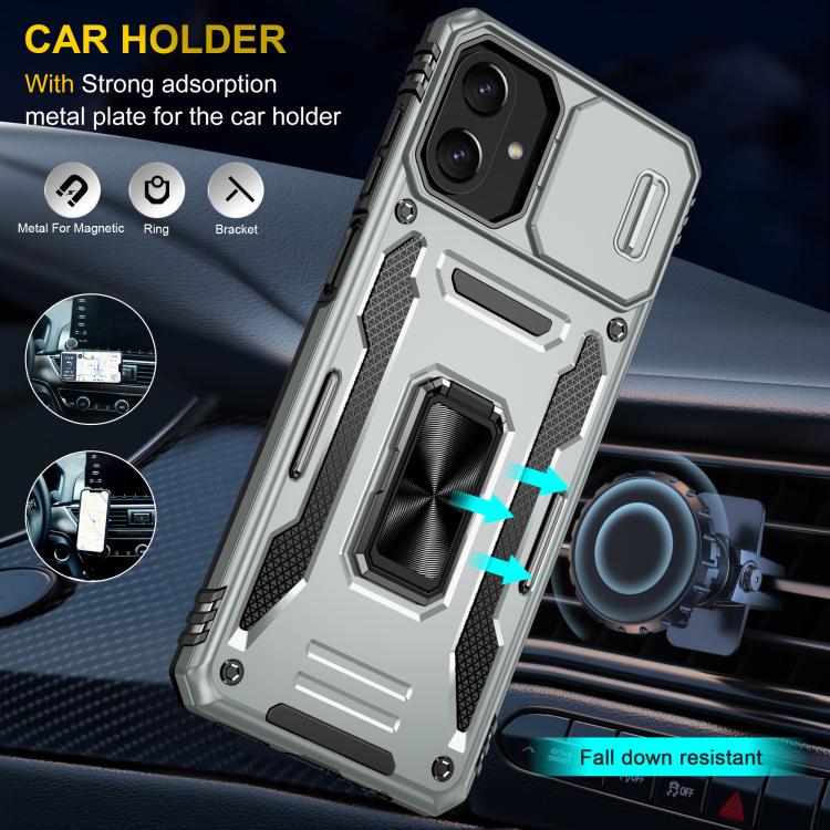 For Samsung Galaxy A07 4G Armor PC Hybrid TPU Camera Shield Phone Case
