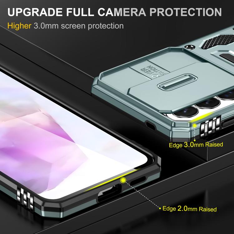 For Galaxy A57 5G Armor PC Hybrid TPU Camera Shield Phone Case