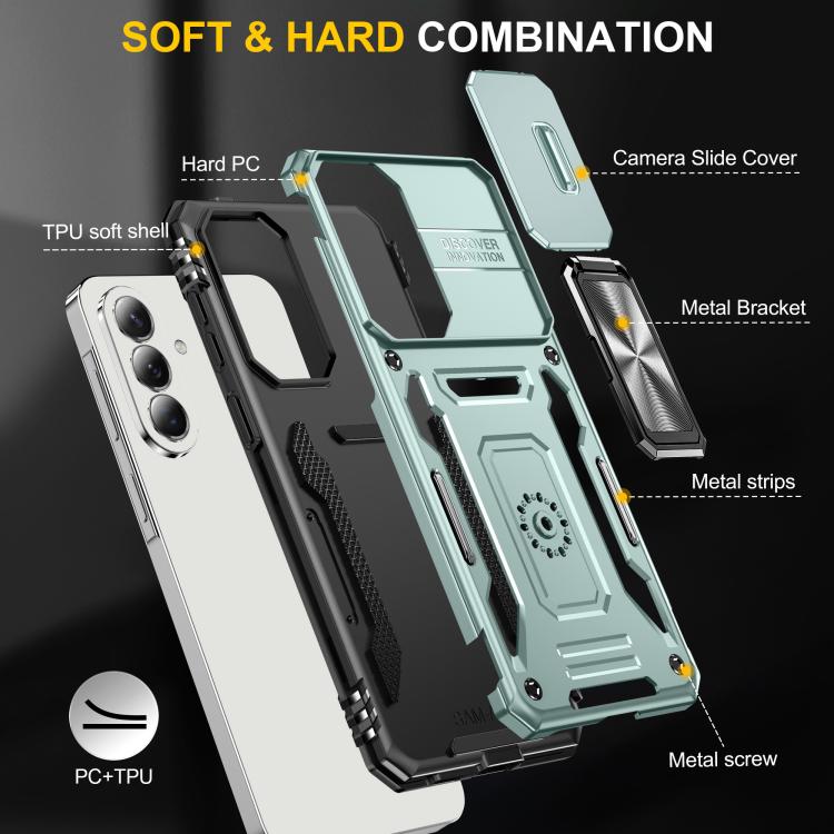 For Galaxy A57 5G Armor PC Hybrid TPU Camera Shield Phone Case