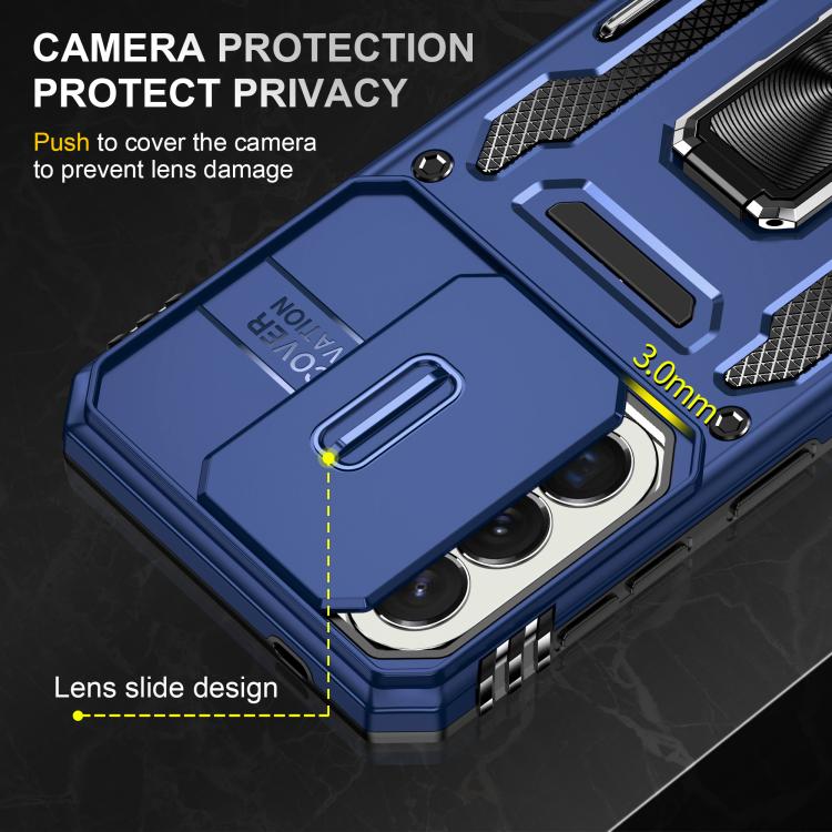 For Galaxy A57 5G Armor PC Hybrid TPU Camera Shield Phone Case