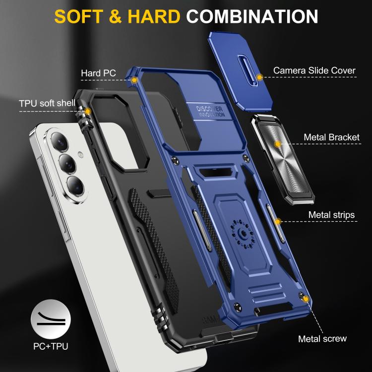 For Galaxy A57 5G Armor PC Hybrid TPU Camera Shield Phone Case