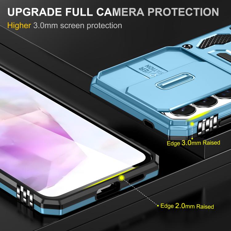 For Galaxy A57 5G Armor PC Hybrid TPU Camera Shield Phone Case