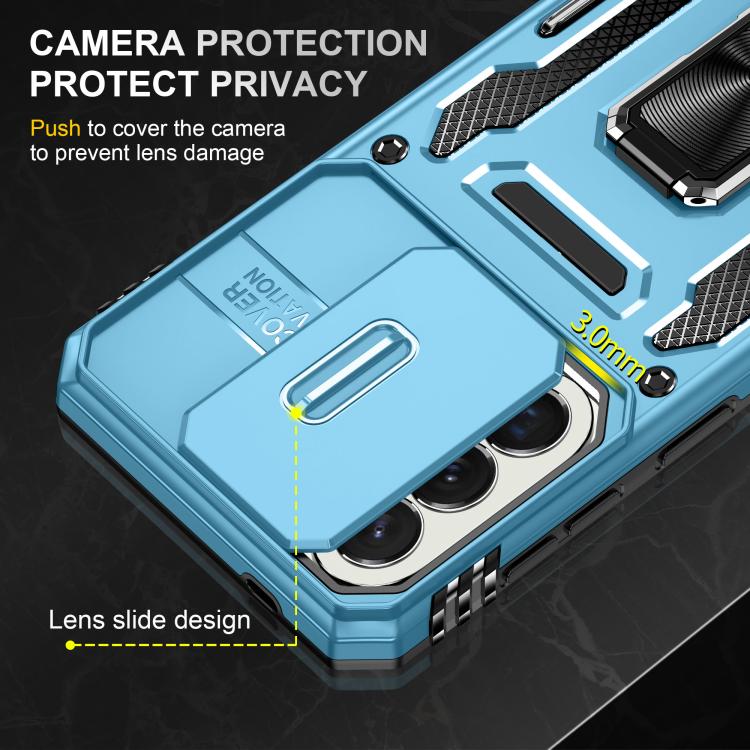 For Galaxy A57 5G Armor PC Hybrid TPU Camera Shield Phone Case