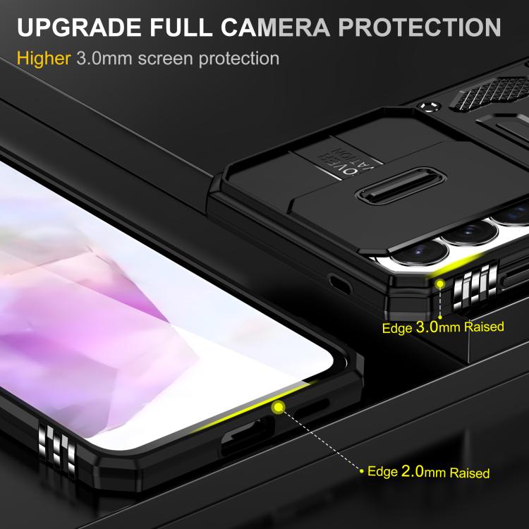 For Galaxy A57 5G Armor PC Hybrid TPU Camera Shield Phone Case