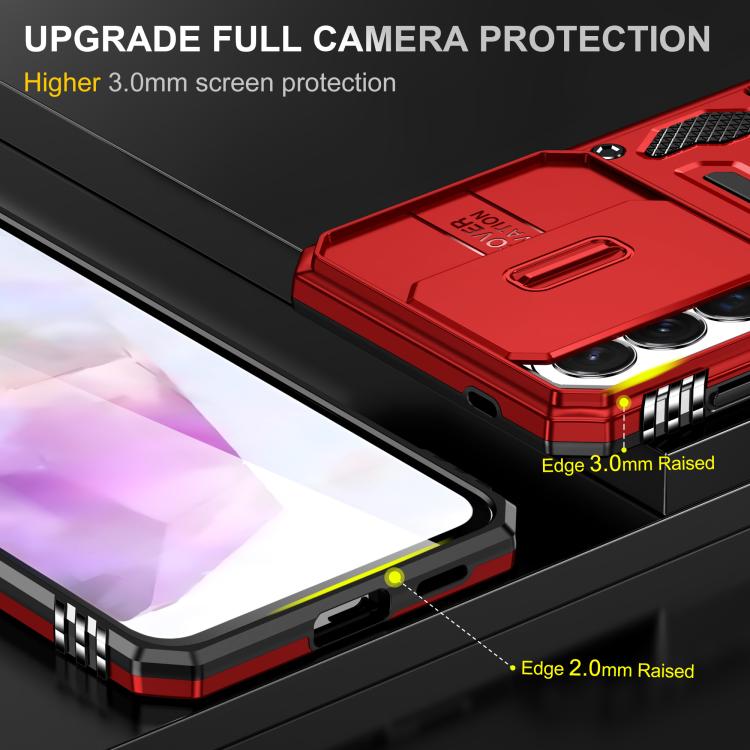 For Galaxy A57 5G Armor PC Hybrid TPU Camera Shield Phone Case