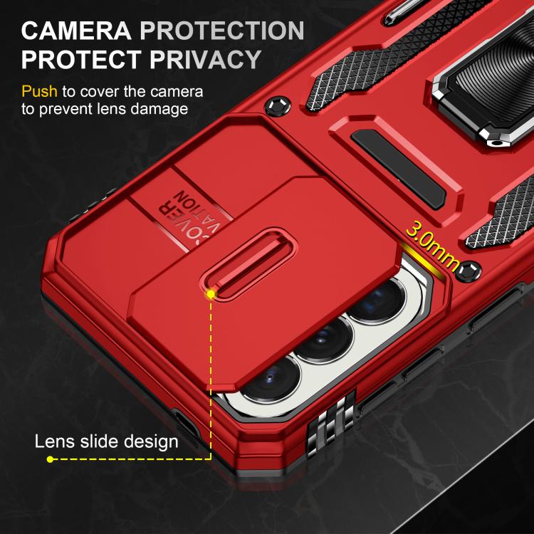 For Galaxy A57 5G Armor PC Hybrid TPU Camera Shield Phone Case