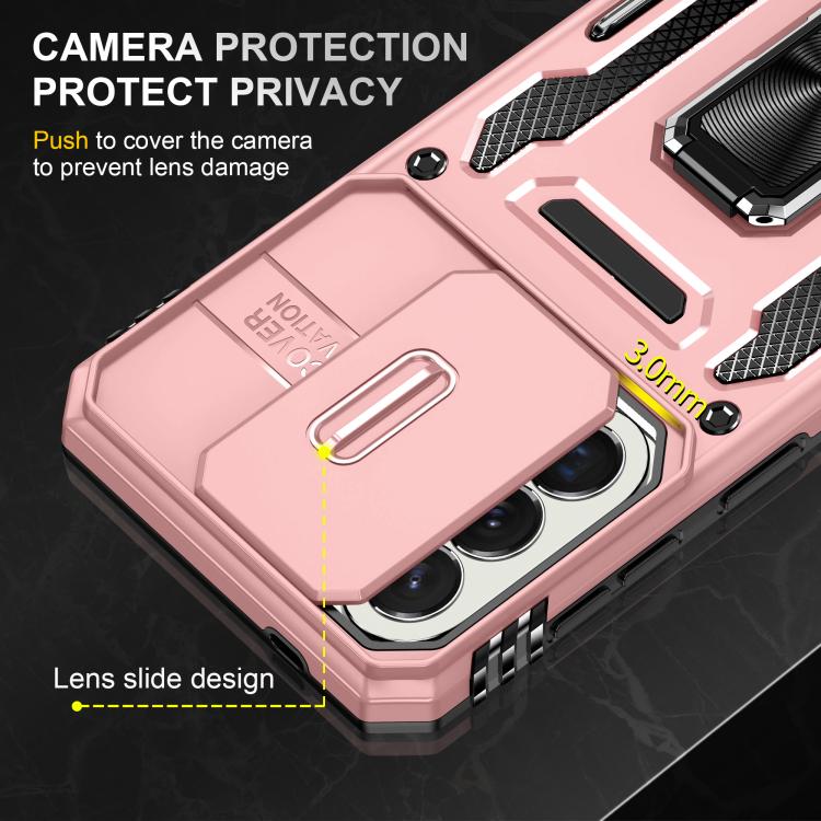 For Galaxy A57 5G Armor PC Hybrid TPU Camera Shield Phone Case