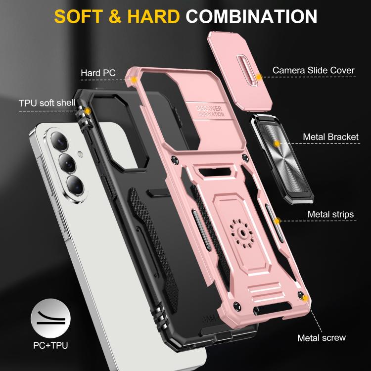For Galaxy A57 5G Armor PC Hybrid TPU Camera Shield Phone Case