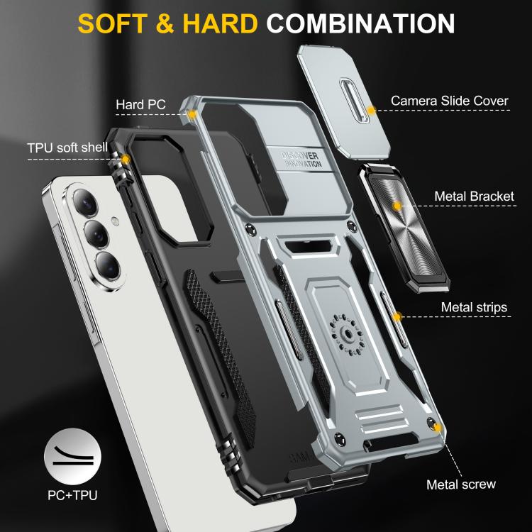 For Galaxy A57 5G Armor PC Hybrid TPU Camera Shield Phone Case
