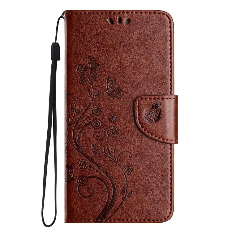 For Redmi 14C Butterfly Flower Pattern Flip Leather Phone Case