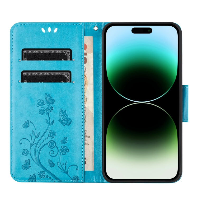 For  Redmi Note 14 5G Butterfly Flower Pattern Flip Leather Phone Case