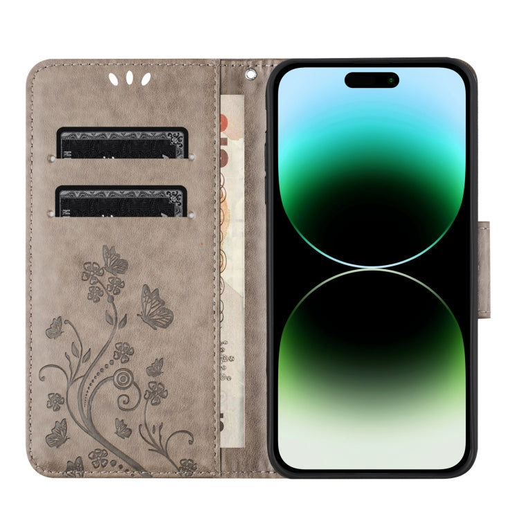 For  Redmi Note 14 5G Butterfly Flower Pattern Flip Leather Phone Case