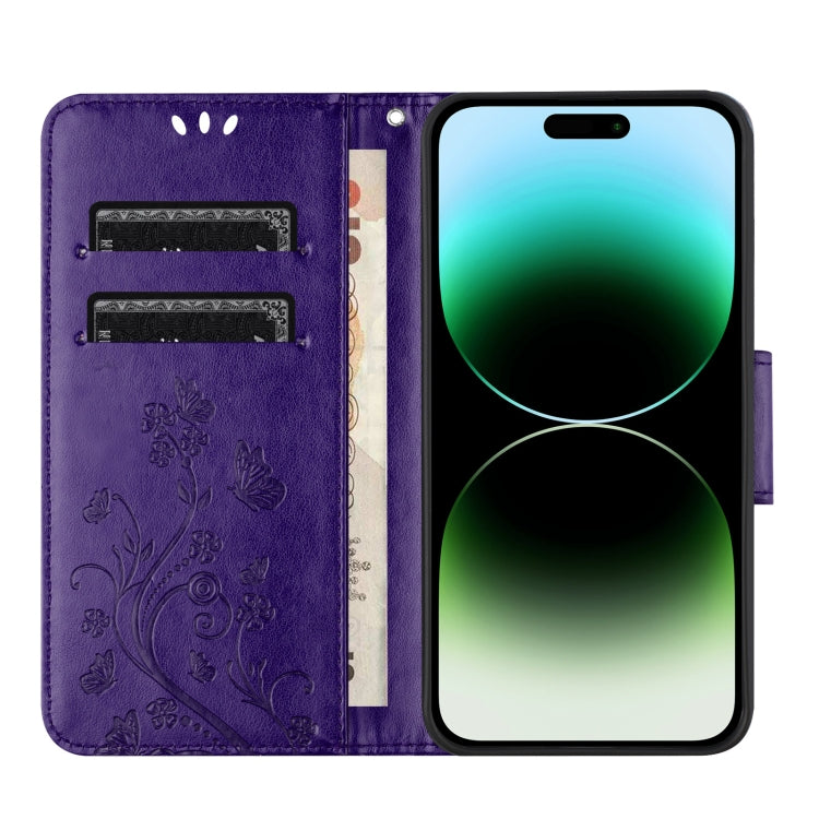 For  Redmi Note 14 5G Butterfly Flower Pattern Flip Leather Phone Case