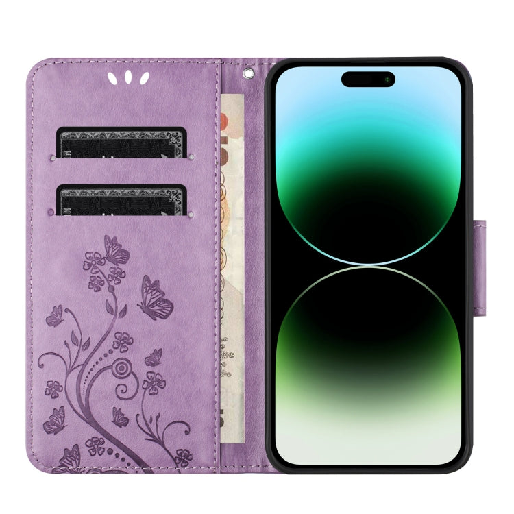 For  Redmi Note 14 5G Butterfly Flower Pattern Flip Leather Phone Case