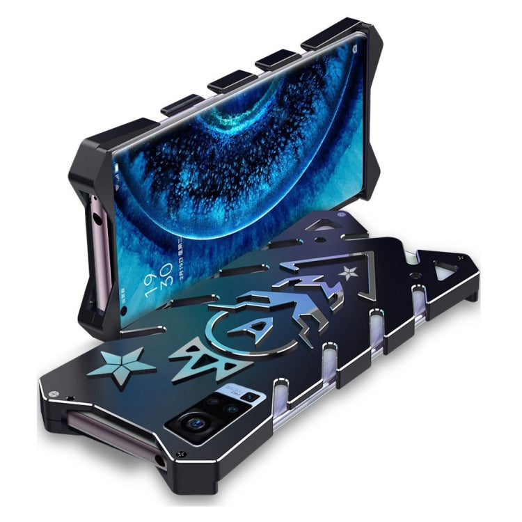 For Vivo X50 Pro Vulcan Pattern Shockproof Protective Case(Black)