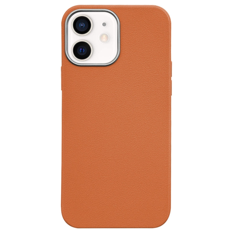 For iPhone 11 Litchi Pattern Silver Edge Camera Frame Material Phone Case