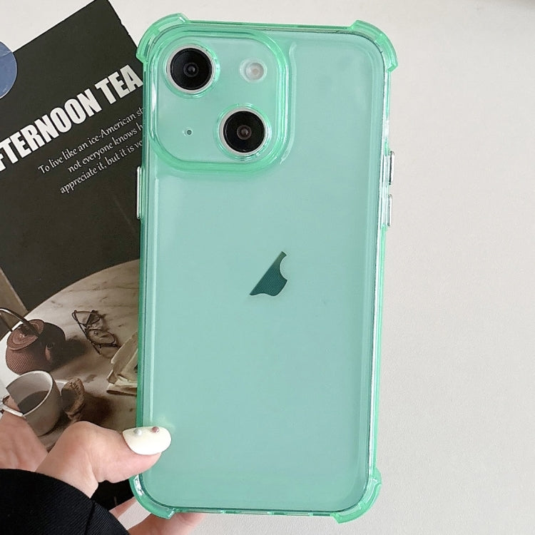 For iPhone 14 Plus Transparent Four-corner Shockproof TPU Phone Case