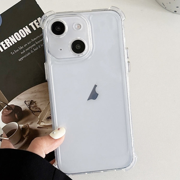 For iPhone 14 Plus Transparent Four-corner Shockproof TPU Phone Case