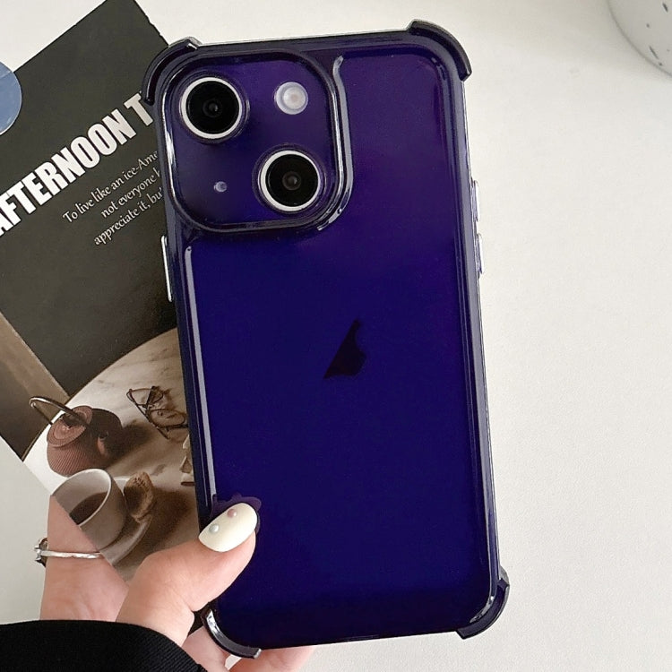 For iPhone 14 Transparent Four-corner Shockproof TPU Phone Case