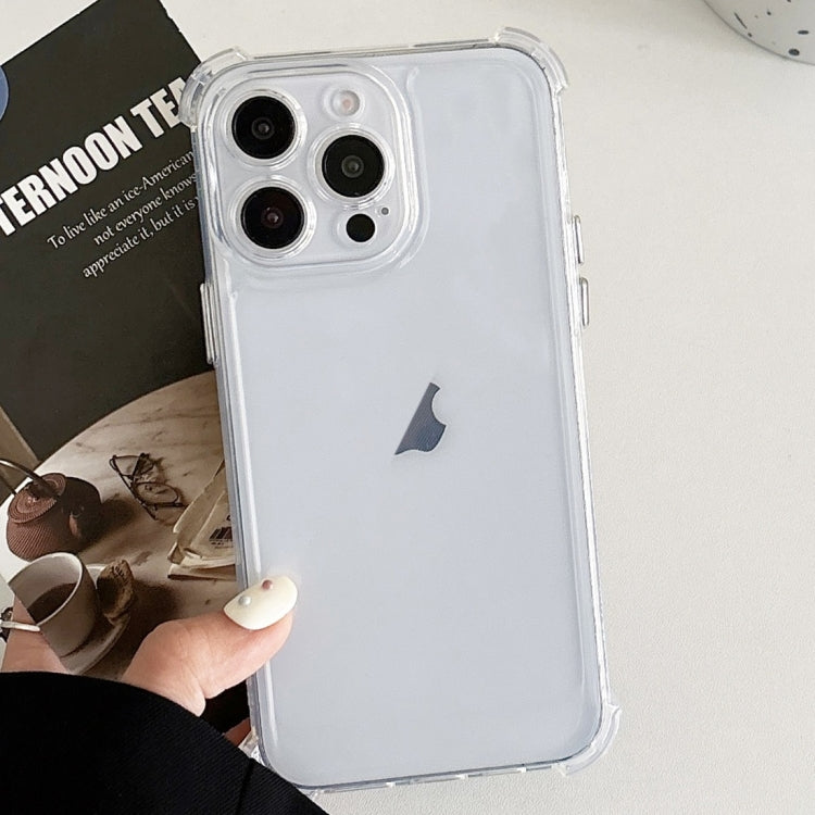 For iPhone 13 Pro Transparent Four-corner Shockproof TPU Phone Case