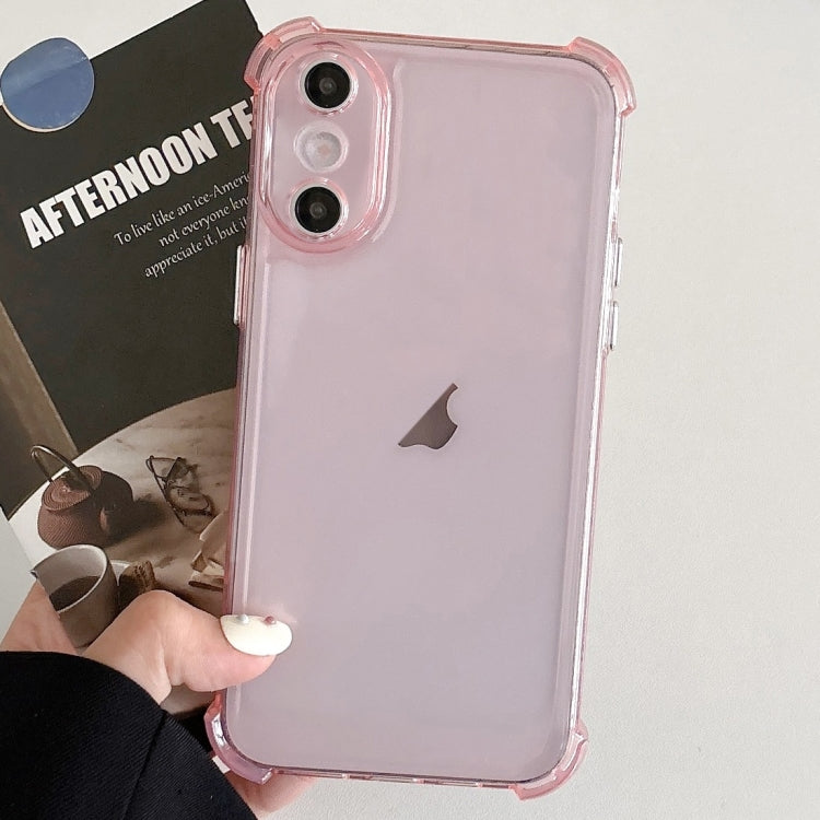 For iPhone XS / X Transparent Four-corner Shockproof TPU Phone Case