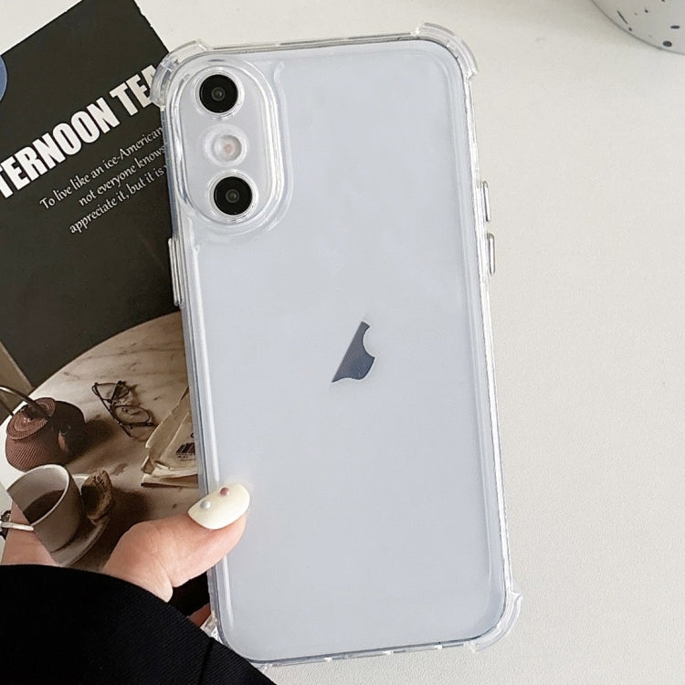 For iPhone XS / X Transparent Four-corner Shockproof TPU Phone Case