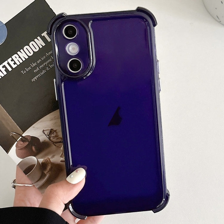 For iPhone XS / X Transparent Four-corner Shockproof TPU Phone Case