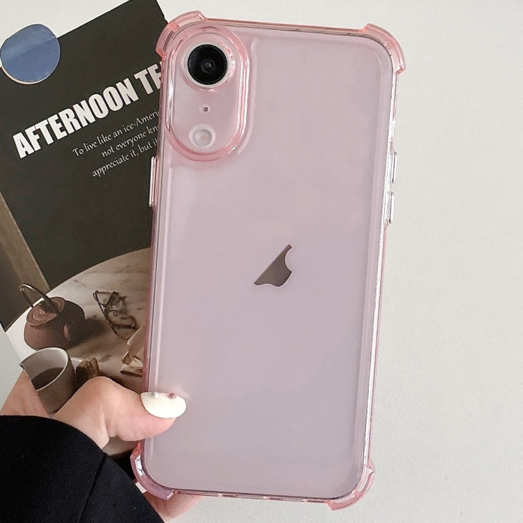 For iPhone XR Transparent Four-corner Shockproof TPU Phone Case