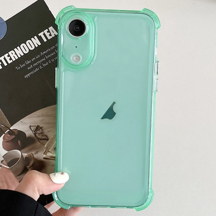 For iPhone XR Transparent Four-corner Shockproof TPU Phone Case