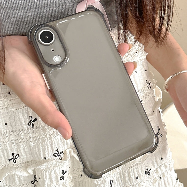 For iPhone XR Transparent Four-corner Shockproof TPU Phone Case