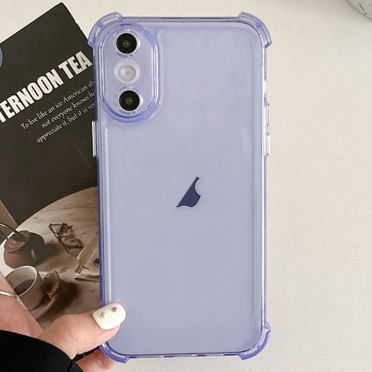 For iPhone XS Max Transparent Four-corner Shockproof TPU Phone Case