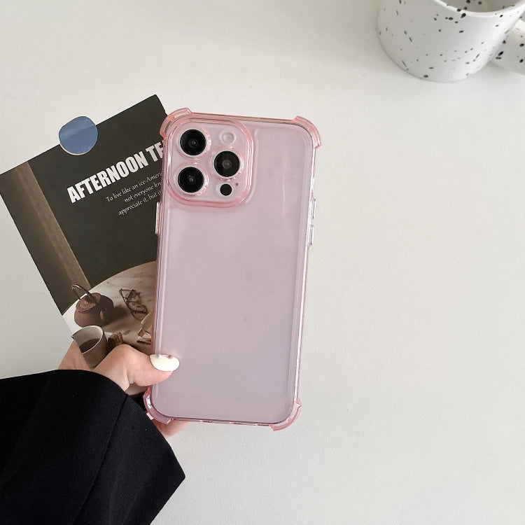 For iPhone 15 Pro Max Transparent Four-corner Shockproof TPU Phone Case
