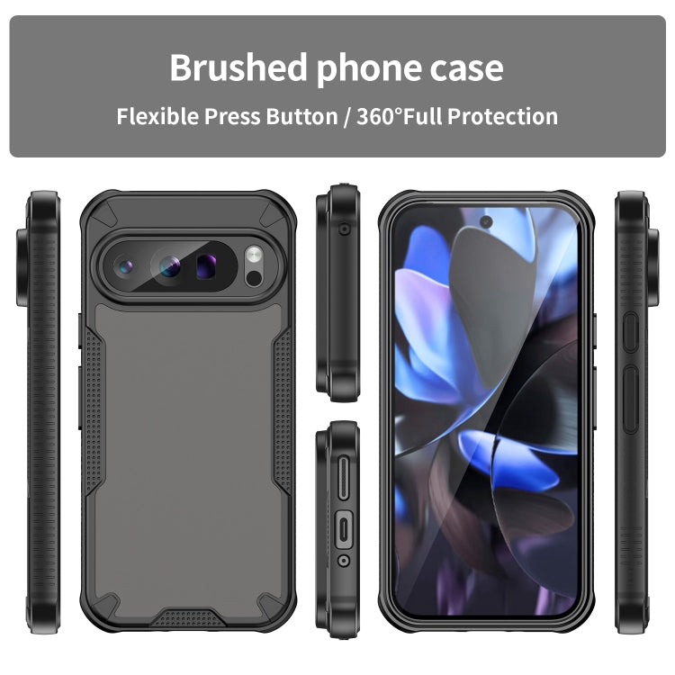 For Google Pixel 9 Pro Armor Glaze PC Hybrid TPU Phone Case