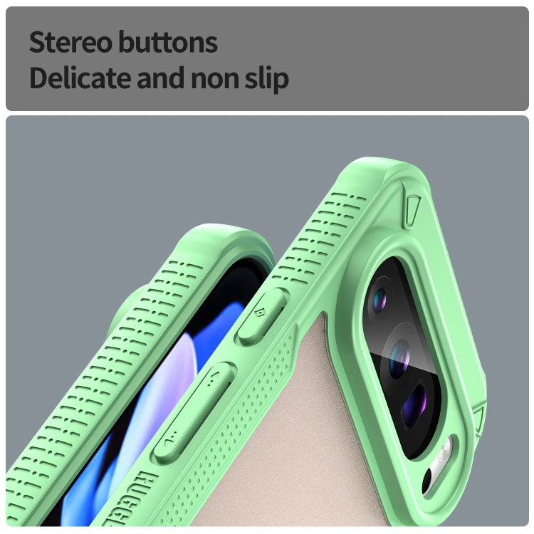 For Google Pixel 9 Pro Armor Glaze PC Hybrid TPU Phone Case