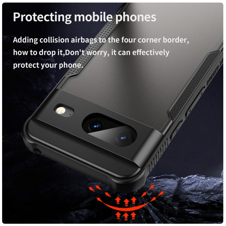 For Google Pixel 8 Armor Glaze PC Hybrid TPU Phone Case