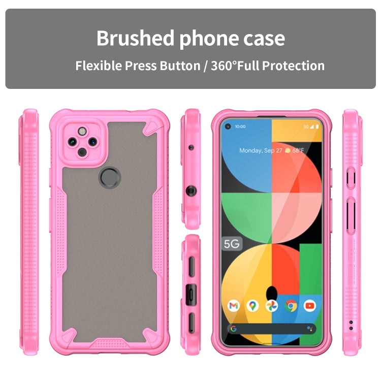 For Google Pixel 5a Armor Glaze PC Hybrid TPU Phone Case