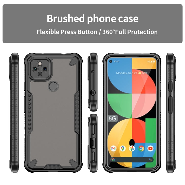 For Google Pixel 5a Armor Glaze PC Hybrid TPU Phone Case